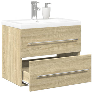 Set Mobili da Bagno 2 pz Rovere Sonoma in Legno Multistrato 3325046