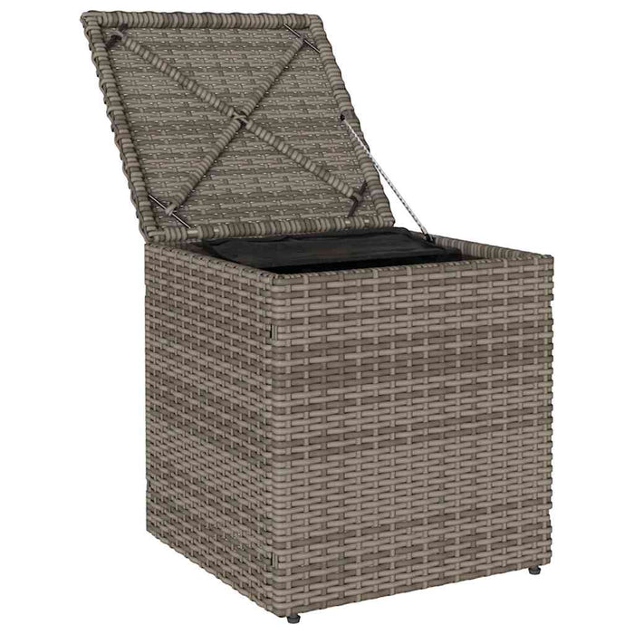 Sgabelli Giardino con Cuscini 2 pz Grigio 40x40x43cm Polyrattan 4104041