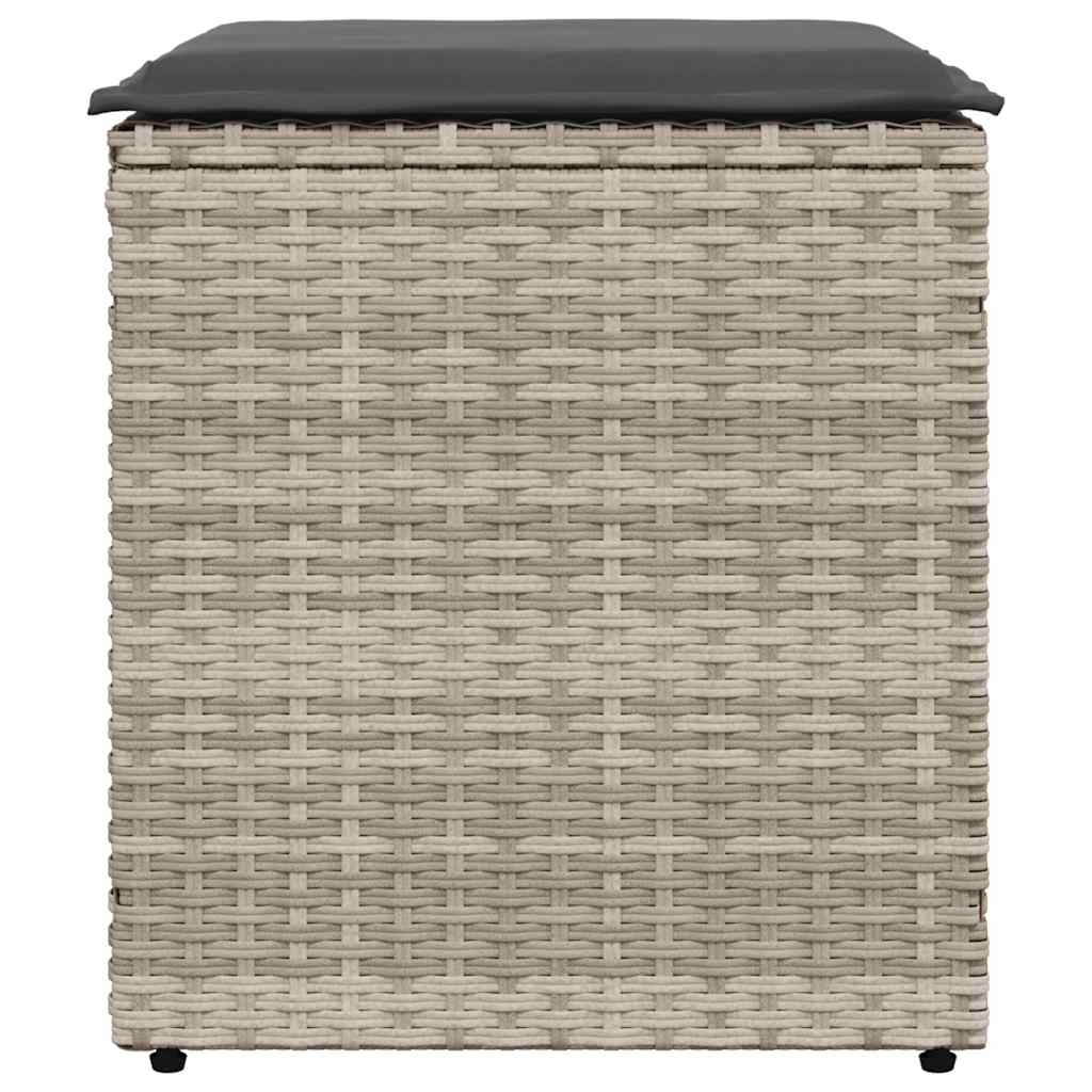 Sgabelli da Giardino con Cuscini 2 pz 40x40x43cm in Polyrattan 4104044