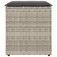 Sgabelli da Giardino con Cuscini 2 pz 40x40x43cm in Polyrattan 4104044