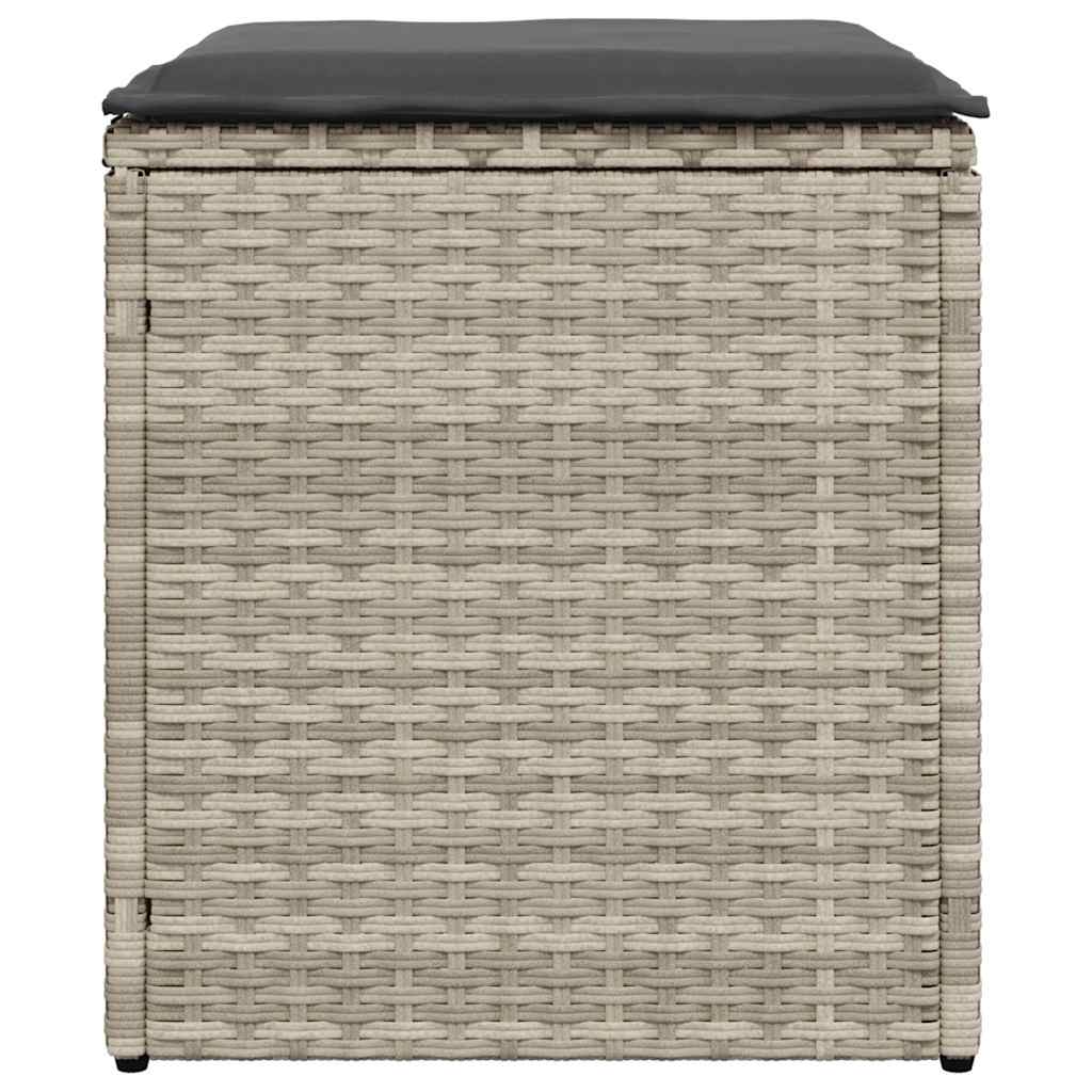 Sgabelli da Giardino con Cuscini 2 pz 40x40x43cm in Polyrattan 4104044