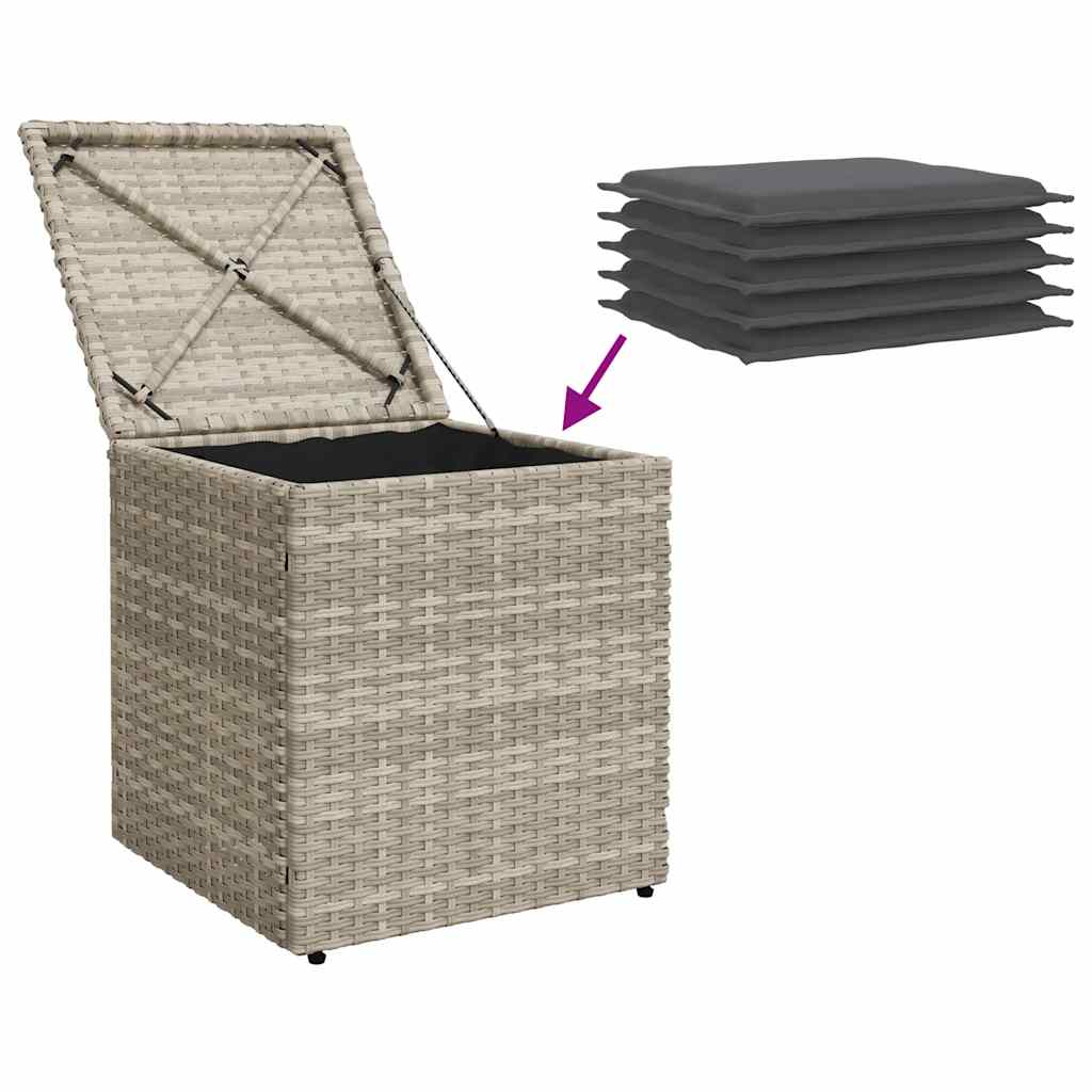 Sgabelli da Giardino con Cuscini 2 pz 40x40x43cm in Polyrattan 4104044