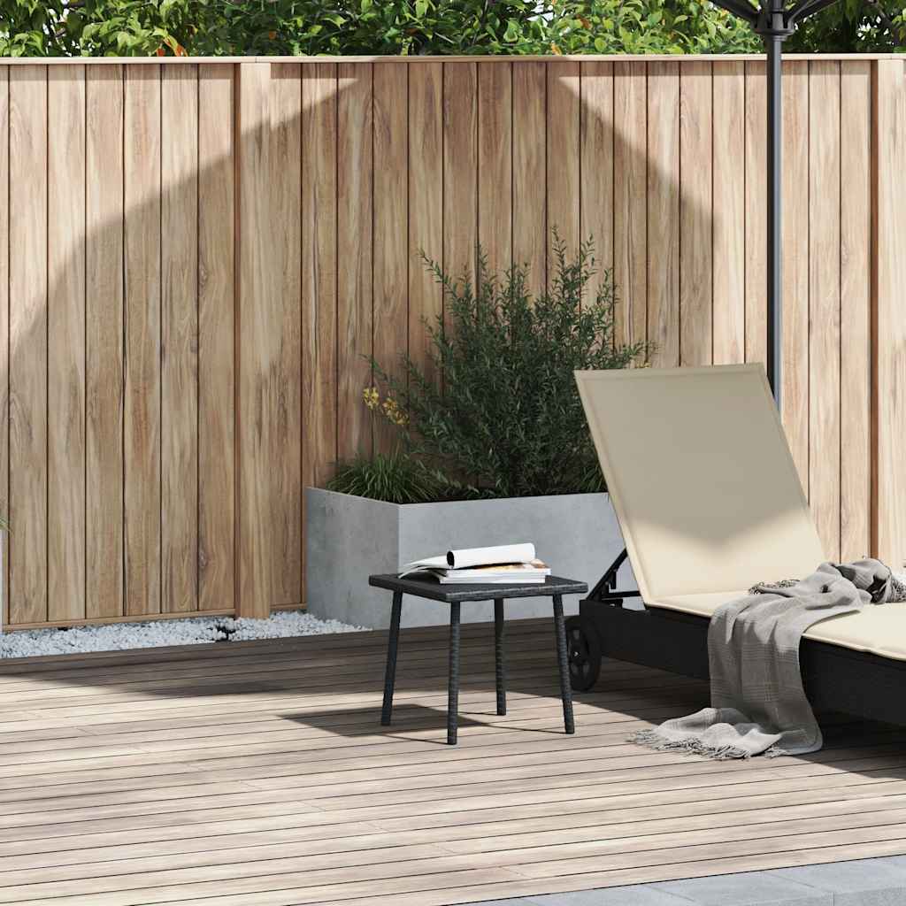 Tavolino da Giardino Rettangolare Nero 40x40x37 cm Polyrattan 4104045