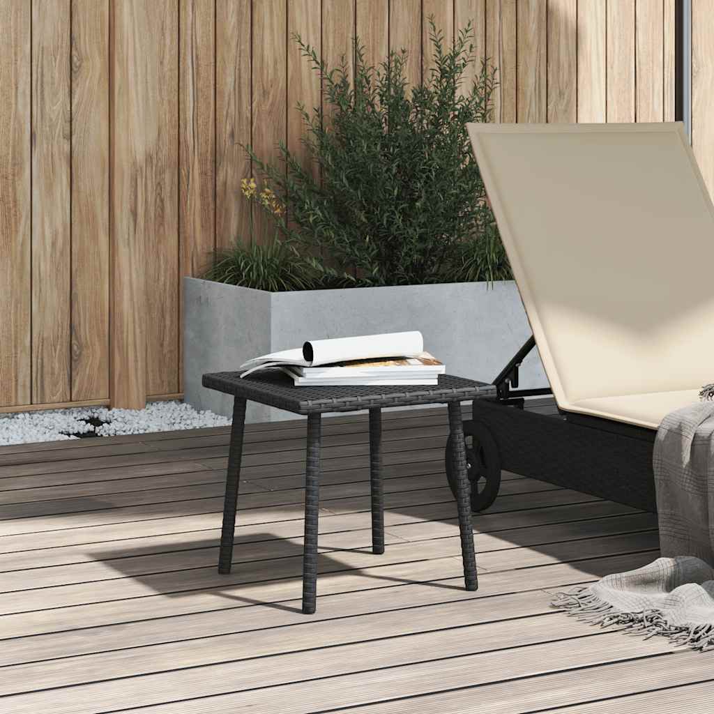 Tavolino da Giardino Rettangolare Nero 40x40x37 cm Polyrattan 4104045