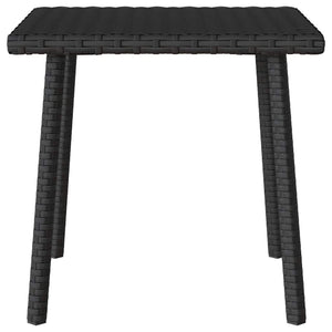 Tavolino da Giardino Rettangolare Nero 40x40x37 cm Polyrattan 4104045