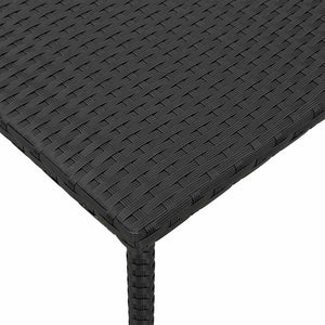 Tavolino da Giardino Rettangolare Nero 40x40x37 cm Polyrattan 4104045