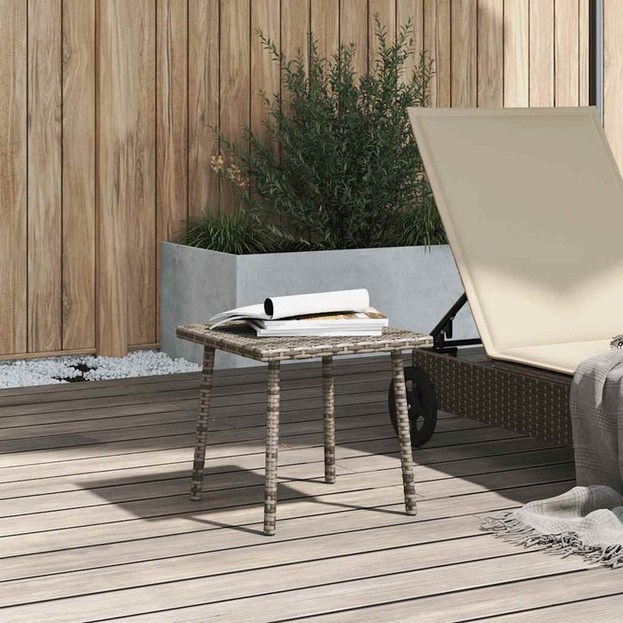 Tavolino da Giardino Rettangolare Grigio 40x40x37 cm Polyrattan 4104047