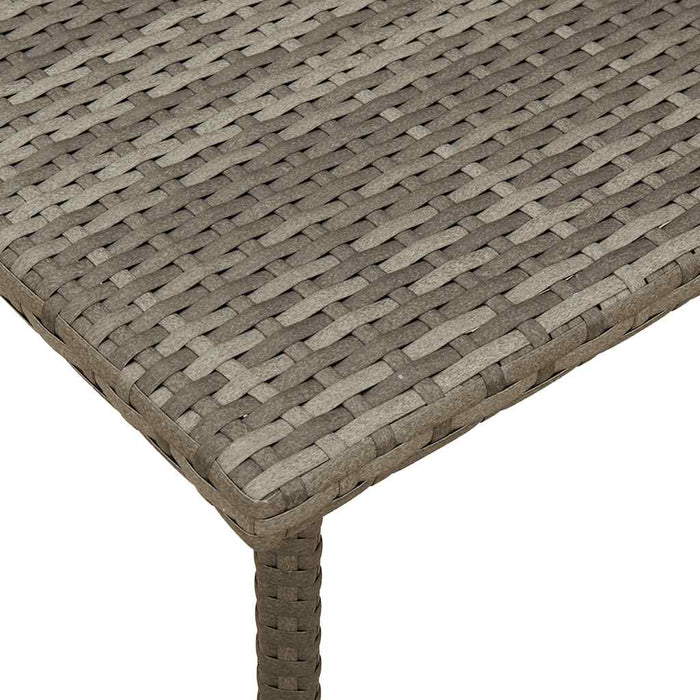 Tavolino da Giardino Rettangolare Grigio 40x40x37 cm Polyrattan 4104047