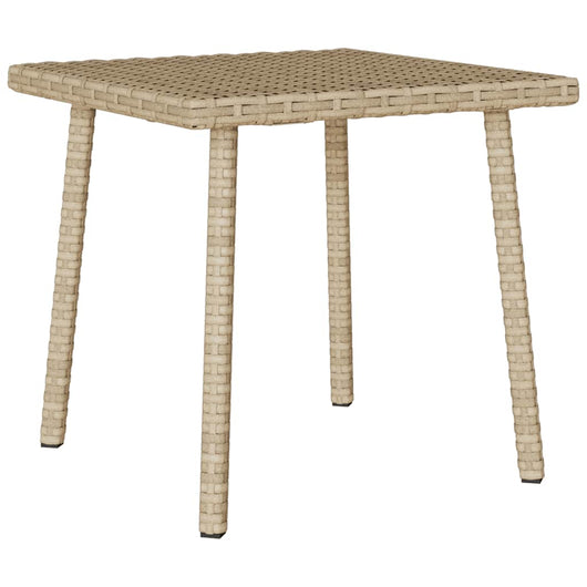 Tavolino da Giardino Rettangolare Beige 40x40x37 cm Polyrattan 4104048