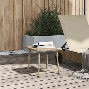 Tavolino da Giardino Rettangolare Beige 40x40x37 cm Polyrattan 4104048