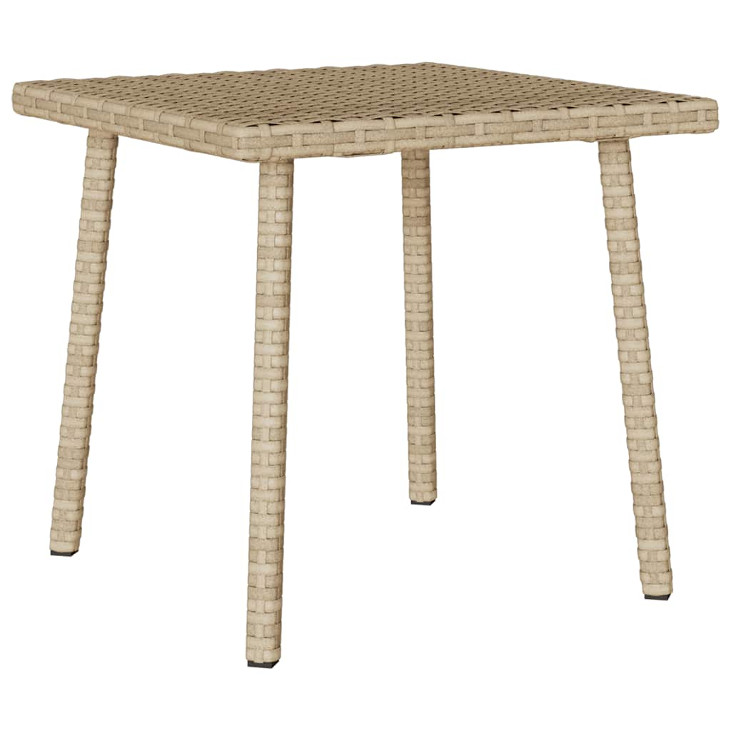 Tavolino da Giardino Rettangolare Beige 40x40x37 cm Polyrattan 4104048