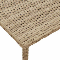 Tavolino da Giardino Rettangolare Beige 40x40x37 cm Polyrattan 4104048