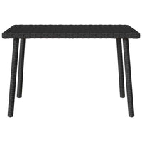 Tavolino da Giardino Rettangolare Nero 60x40x37 cm Polyrattan 4104050