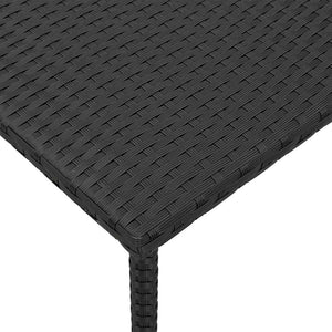 Tavolino da Giardino Rettangolare Nero 60x40x37 cm Polyrattan 4104050