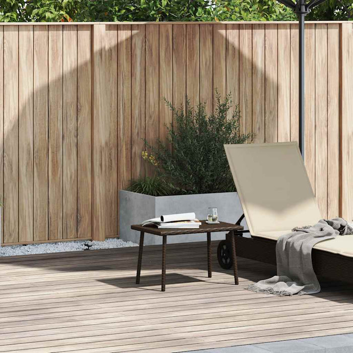 Tavolino Giardino Rettangolare Marrone 60x40x37 cm Polyrattan 4104051