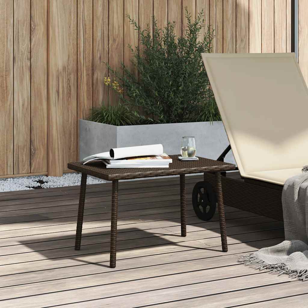 Tavolino Giardino Rettangolare Marrone 60x40x37 cm Polyrattan 4104051