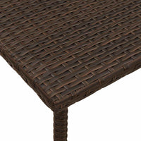 Tavolino Giardino Rettangolare Marrone 60x40x37 cm Polyrattan 4104051