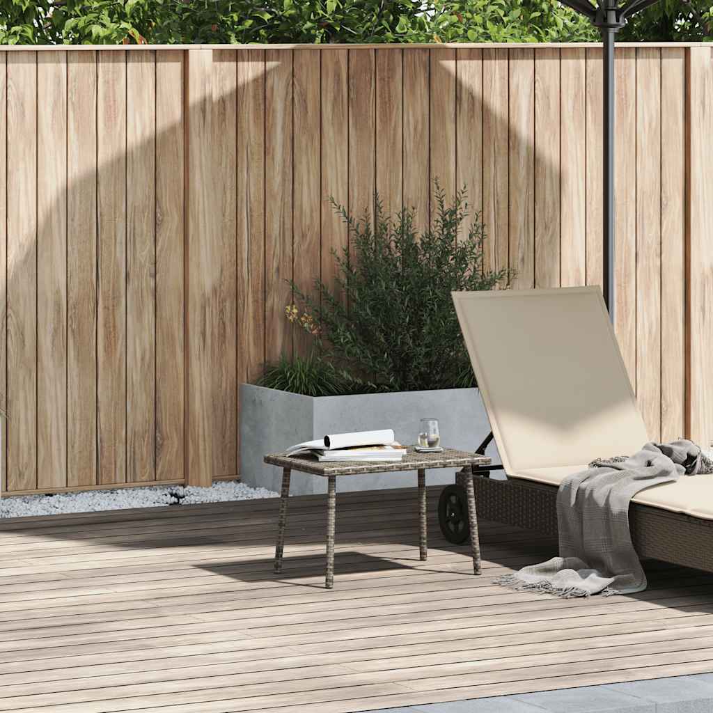 Tavolino da Giardino Rettangolare Grigio 60x40x37 cm Polyrattan 4104052