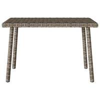 Tavolino da Giardino Rettangolare Grigio 60x40x37 cm Polyrattan 4104052