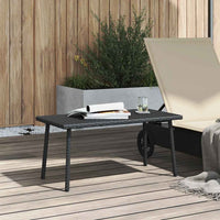 Tavolino da Giardino Rettangolare Nero 80x40x37 cm Polyrattan 4104055