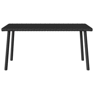 Tavolino da Giardino Rettangolare Nero 80x40x37 cm Polyrattan 4104055