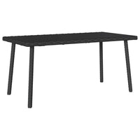 Tavolino da Giardino Rettangolare Nero 80x40x37 cm Polyrattan 4104055