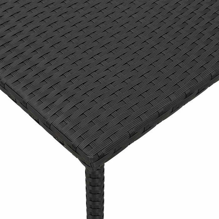 Tavolino da Giardino Rettangolare Nero 80x40x37 cm Polyrattan 4104055