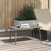 Tavolino da Giardino Rettangolare Grigio 80x40x37 cm Polyrattan 4104057