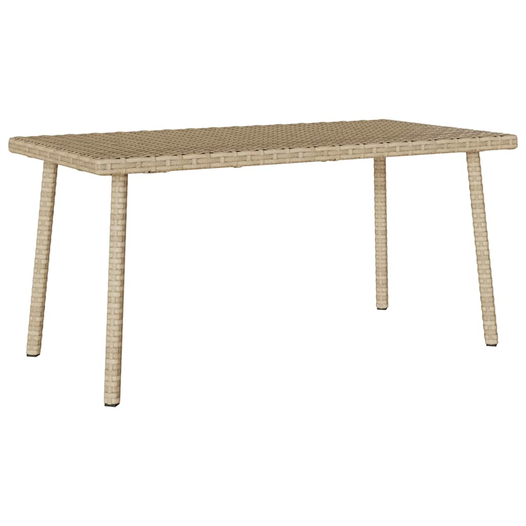 Tavolino da Giardino Rettangolare Beige 80x40x37 cm Polyrattan 4104058