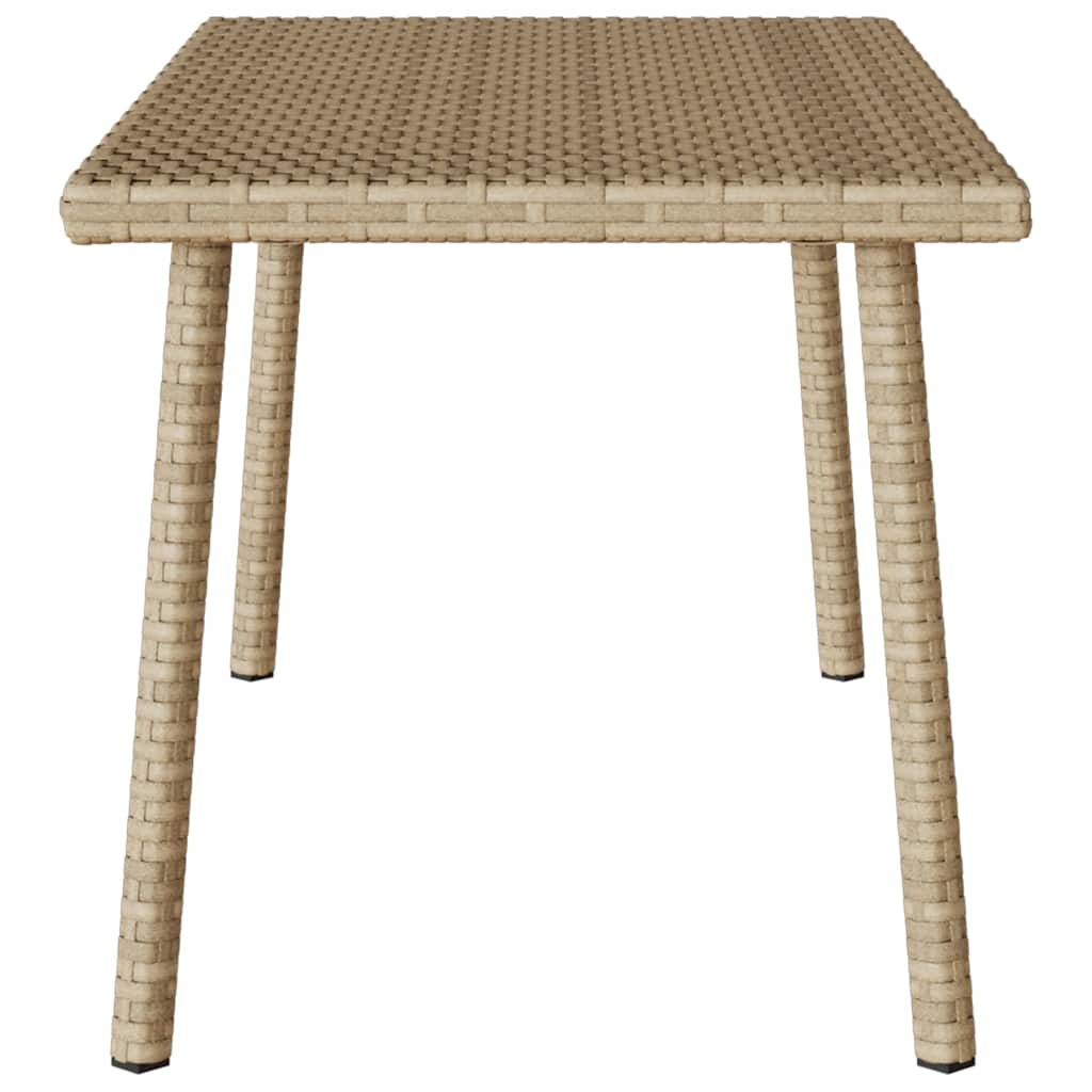 Tavolino da Giardino Rettangolare Beige 80x40x37 cm Polyrattan 4104058