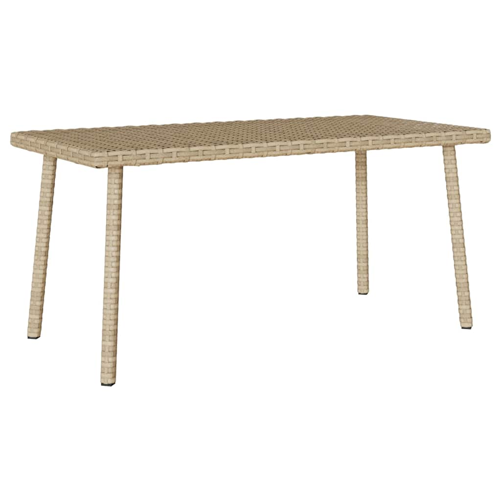 Tavolino da Giardino Rettangolare Beige 80x40x37 cm Polyrattan 4104058