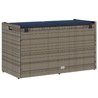 Cassapanca da Esterno con Cuscino Grigia 100 cm in Polyrattan 4104067