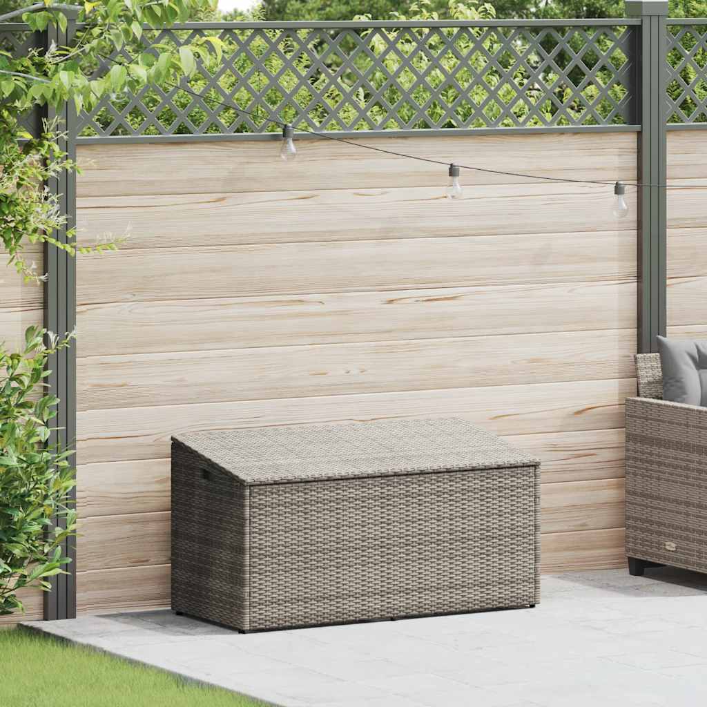 Baule da Giardino Grigio 110x50x58 cm in Polyrattan 4104071