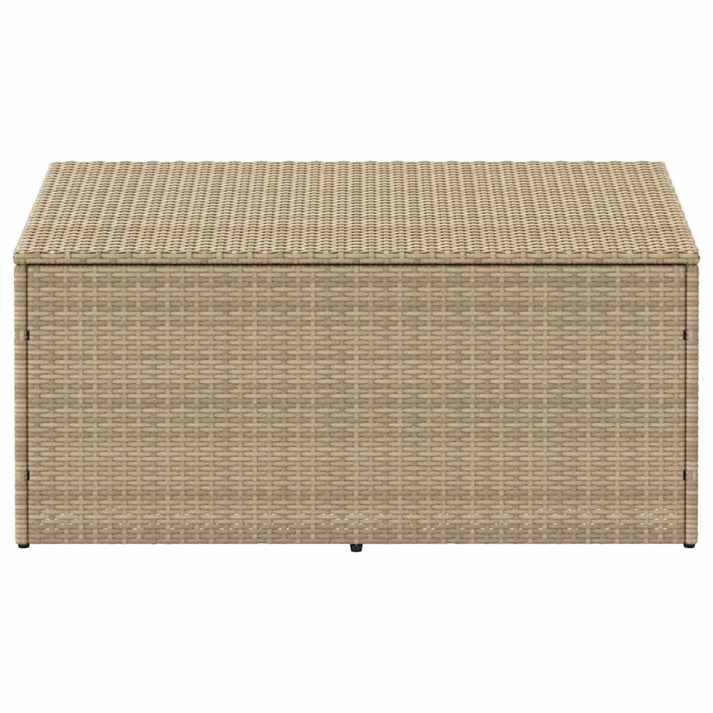 Baule da Giardino Beige 110x50x58 cm Polyrattan 4104072