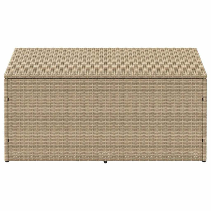 Baule da Giardino Beige 110x50x58 cm Polyrattan 4104072