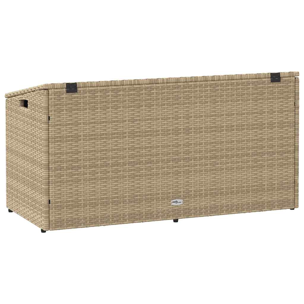 Baule da Giardino Beige 110x50x58 cm Polyrattan 4104072