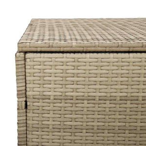 Baule da Giardino Beige 110x50x58 cm Polyrattan 4104072