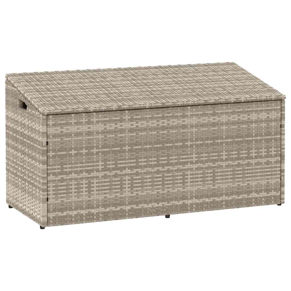 Baule da Giardino Grigio Chiaro 110x50x58 cm in Polyrattan 4104073