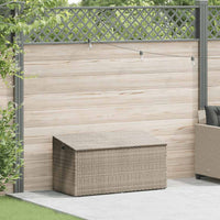 Baule da Giardino Grigio Chiaro 110x50x58 cm in Polyrattan 4104073