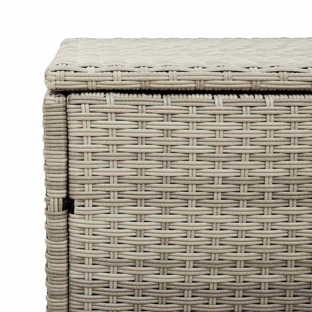 Baule da Giardino Grigio Chiaro 110x50x58 cm in Polyrattan 4104073