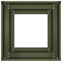 Fioriera Verde Oliva 40x40x80 cm in Acciaio Laminato a Freddo 860706