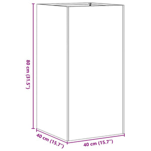 Fioriera Verde Oliva 40x40x80 cm in Acciaio Laminato a Freddo 860706