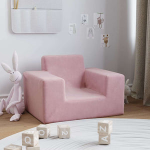 Divano per Bambini Rosa in Morbido Peluche 4104777