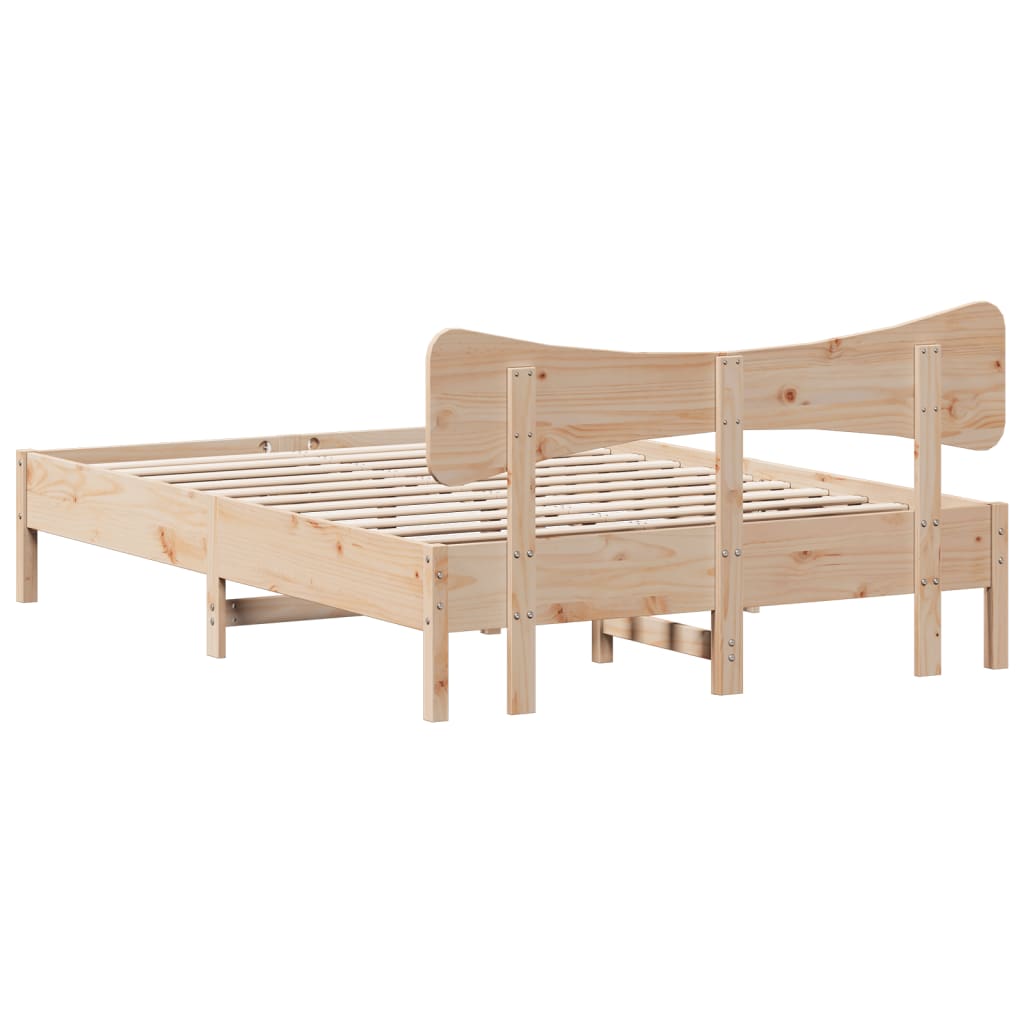 Letto senza Materasso 140x190 cm in Legno Massello di Pino 3328244