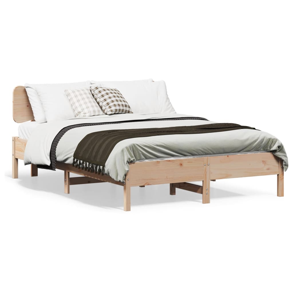 Letto senza Materasso 140x190 cm in Legno Massello di Pino 3328244