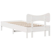 Letto senza Materasso Bianco 90x190 cm in Legno Massello Pino 3328254