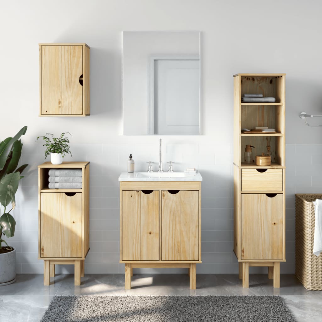 Set Mobili da Bagno 4 pz OTTA in Legno Massello di Pino 3307683