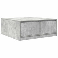 Tavolino da Salotto con Cassetti Grigio Cemento 100x100x40 cm 3328402