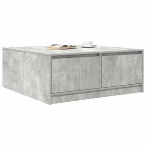 Tavolino da Salotto con Cassetti Grigio Cemento 100x100x40 cm 3328402