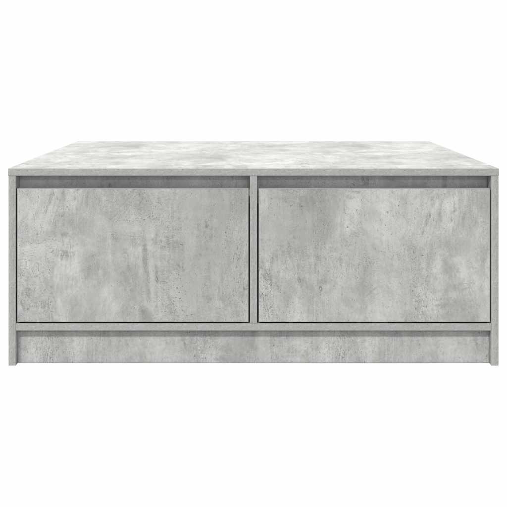 Tavolino da Salotto con Cassetti Grigio Cemento 100x100x40 cm 3328402